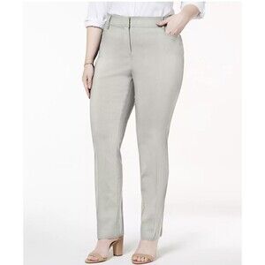 JM Collection Women’s Plus Size 26W Tummy Control Curvy-Fit Straight Leg